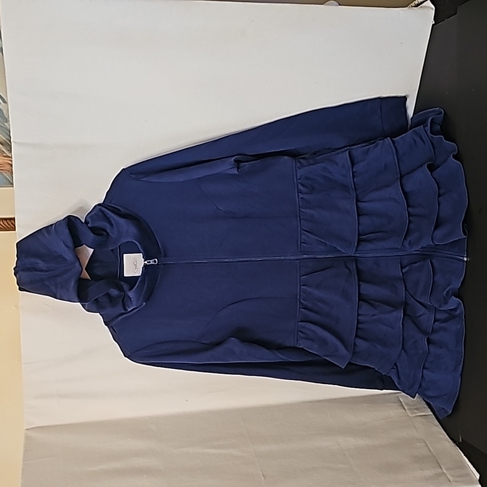 Modcloth Blue Ruffled Jacket
